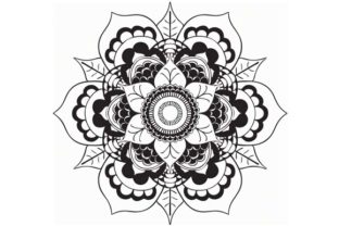 Black 40 Mandala Vector Art Pattern