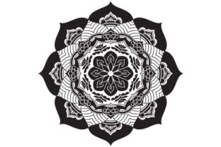 Black Mandala Vector Art Pattern
