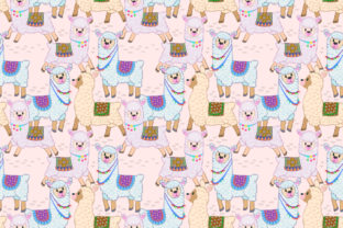 Cute Alpaca Seamless Pattern
