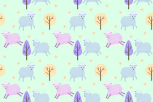 Cute Sheep Seamless Pattern