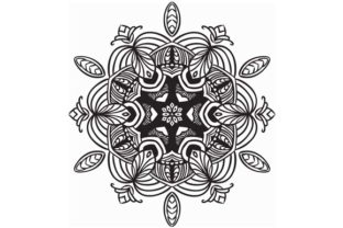 Mandala Vector Art Pattern Black 18