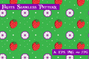 Mangosteen and Strawberry Seamless: A Versatile Digital Pattern for Creative and Commercial Use