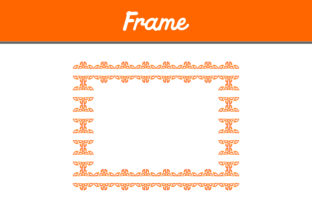 Orange Border Frame Ornament