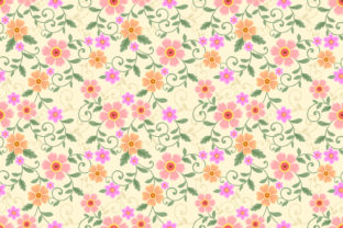 Seamless Colorful Blooming Flowers