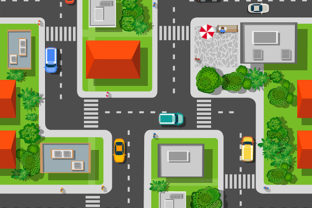 Seamless Pattern of Streets: A Versatile Design Element for Modern Visual Communication