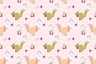 Seamless Pattern Squirrel and Fruit: A Versatile Design Resource