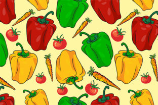 Seamless Vegetables Pattern: A Versatile Design for Modern Creativity