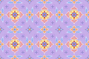 Thai Traditional Art on Violet Pattern