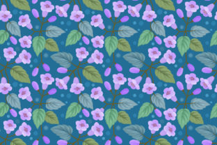 Violet Flower Seamless Pattern